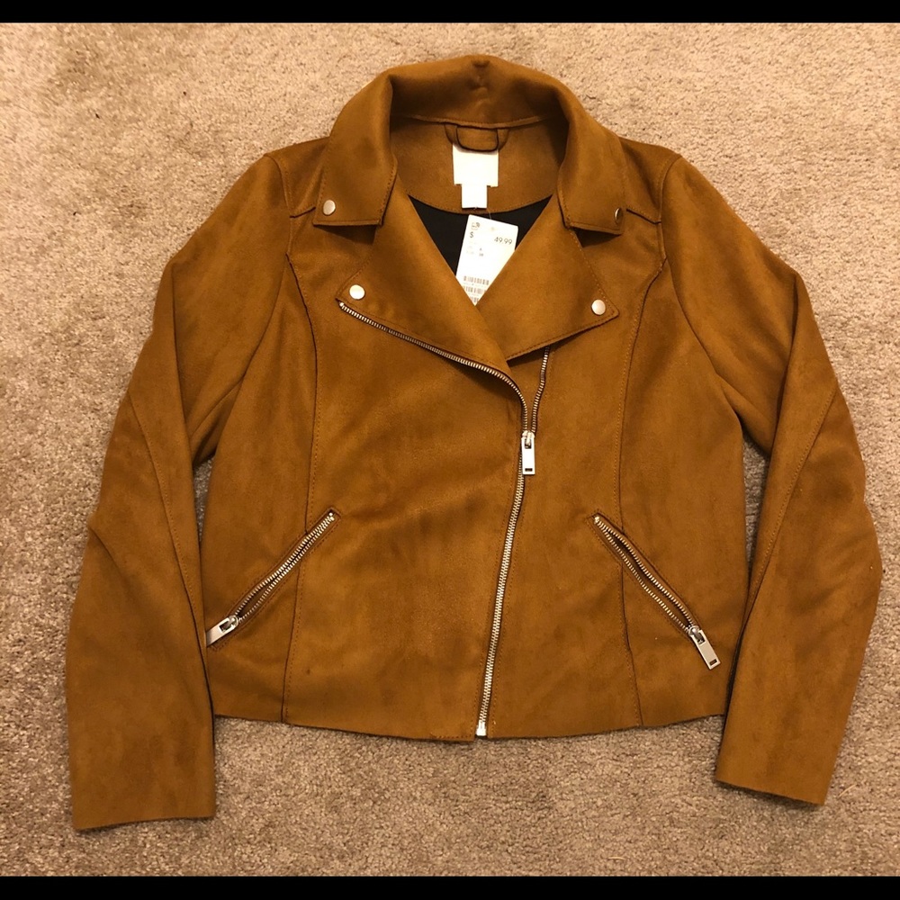 Biker jacket in faux suede. - Picture 2 of 3